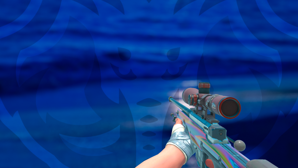 AWP Canhão Cromado com faixas Fita Adesiva