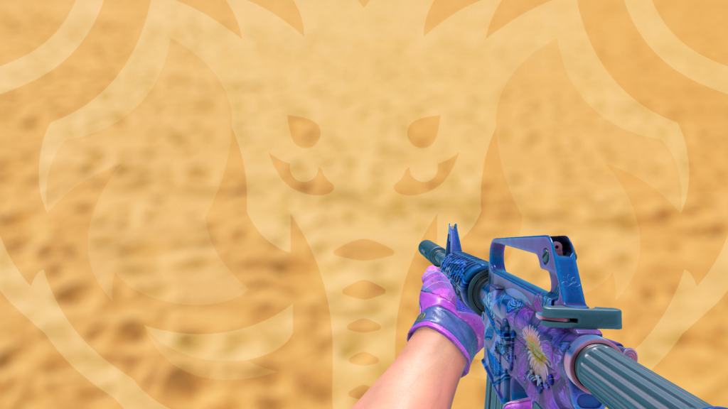 M4A1-S Lótus Negra com Luvas Xadrez Imperial