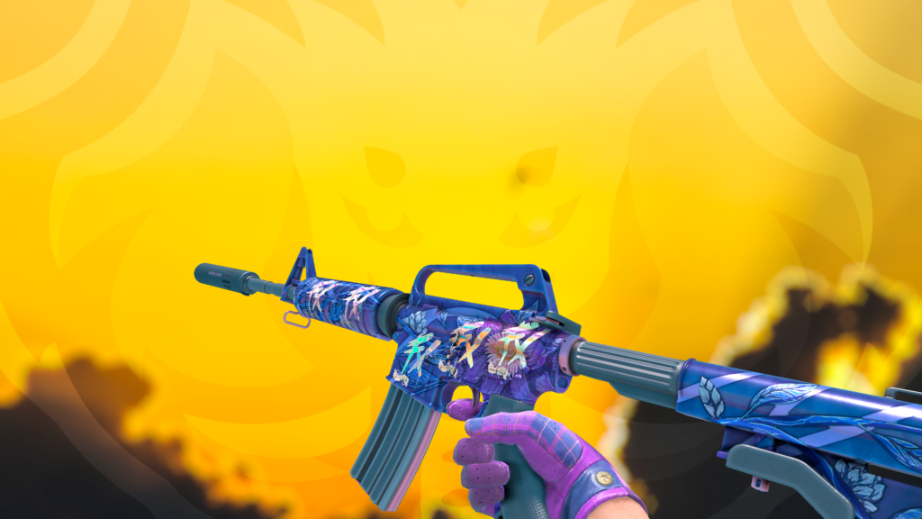 M4A1-S Lótus Negra com sticker fluxo holo