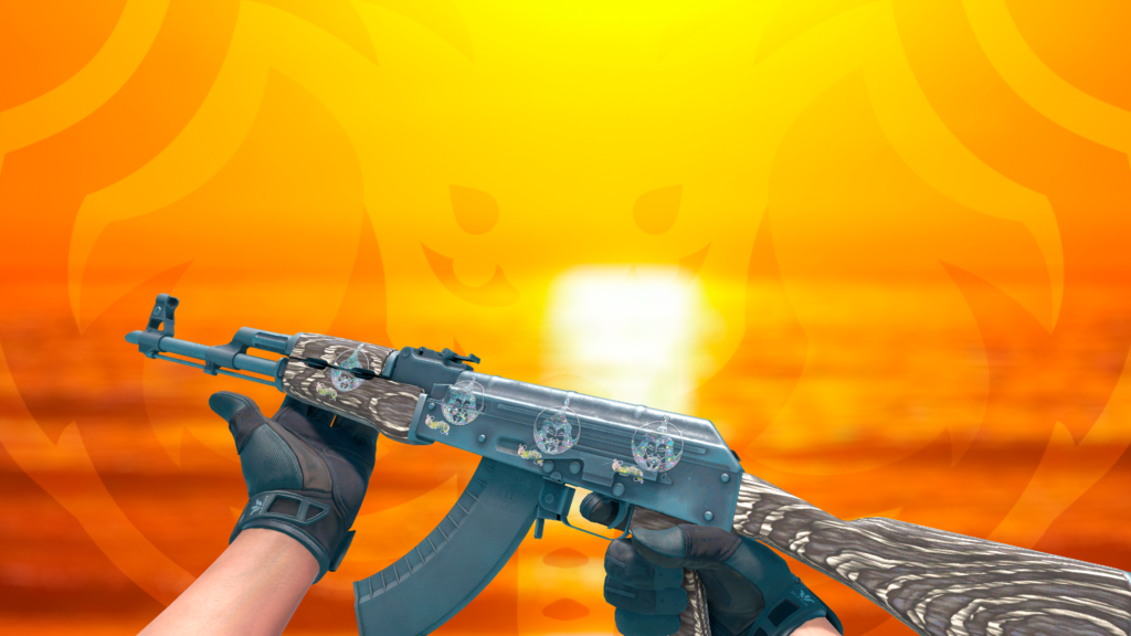 AK47 Preto Laminado adesivo mongolz