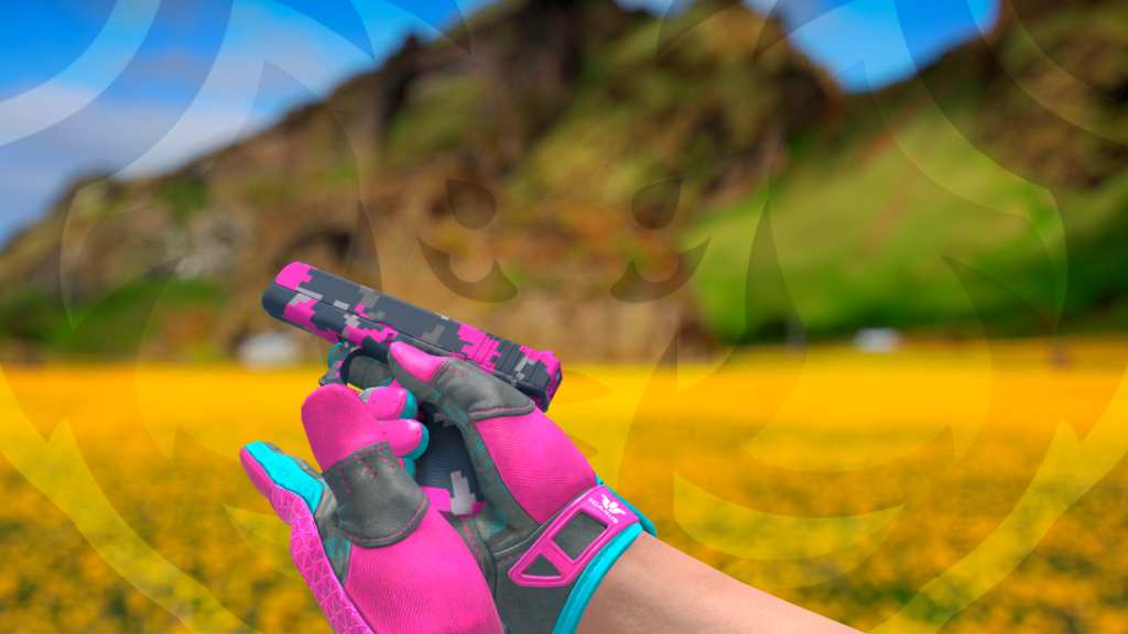 Glock-18 Camuflagem Digital — Rosa