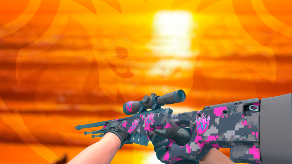 AWP Camuflagem Digital Rosa adesivo sem patria holo