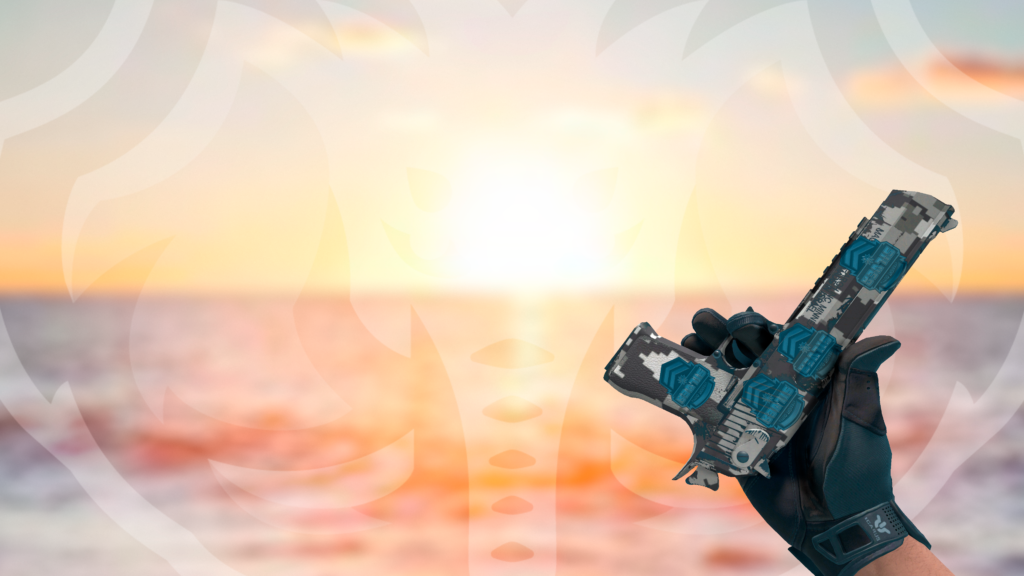 Desert Eagle Camuflagem Digital Urbano sticker silver