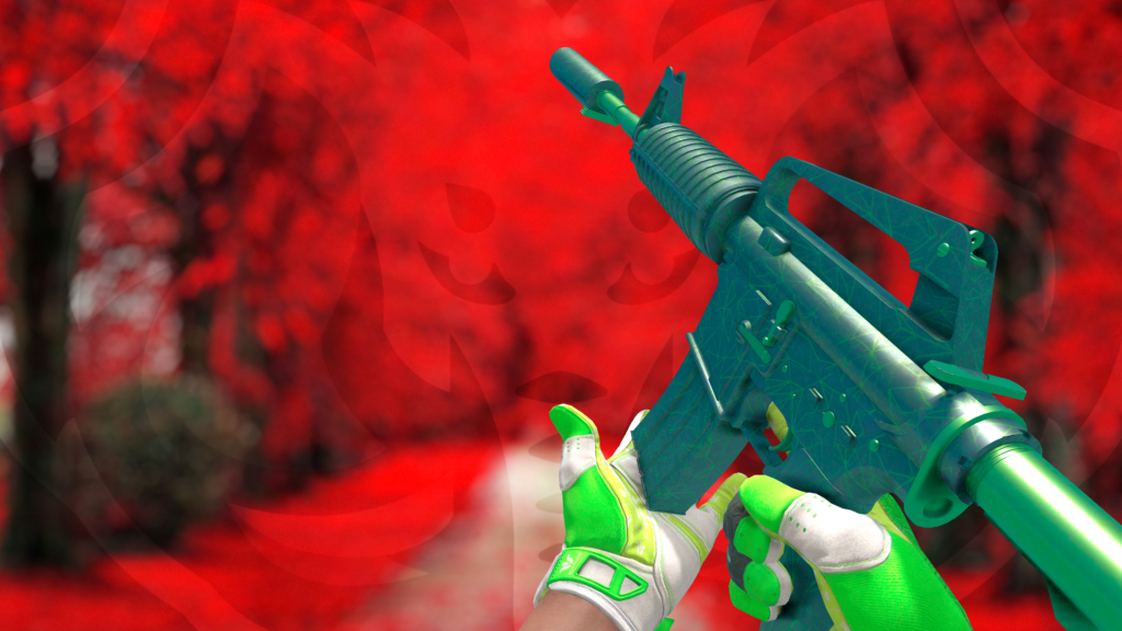 M4A1-S Quartzo Limado luva labirinto vivo