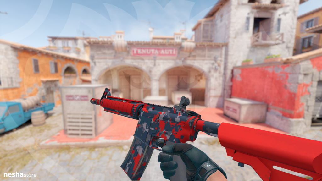 M4A4 - Camuflagem Digital — Vermelho