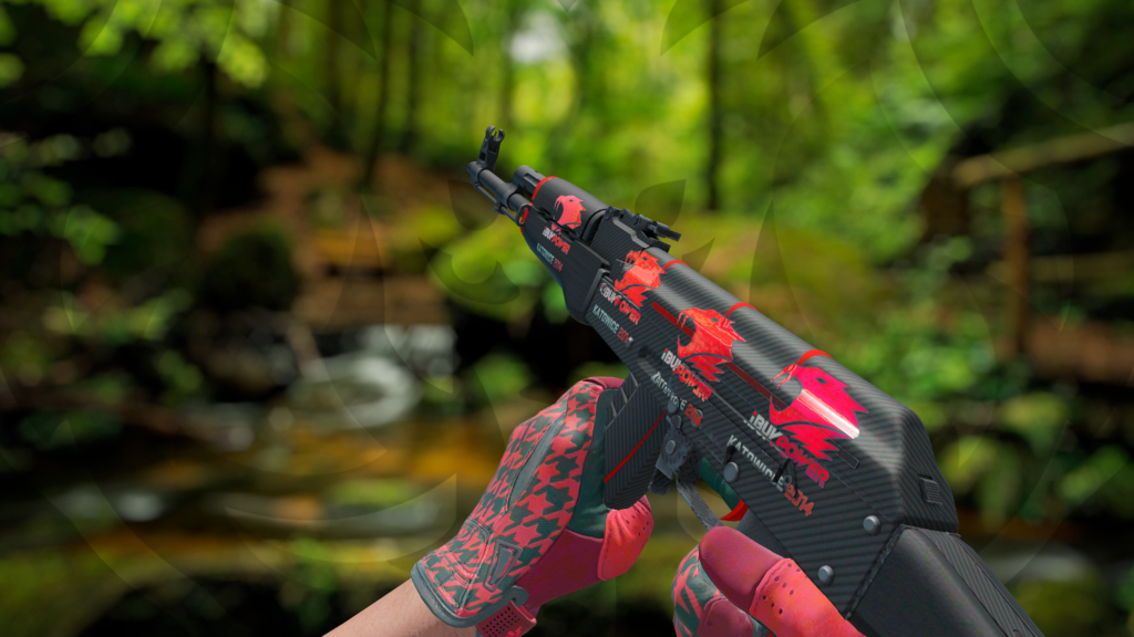 AK-47 Linhas Vermelhas MW Luvas Esportivas Shemagh Escarlate FN Adesivo iBUYPOWER (Holográfico) | Katowice 2014