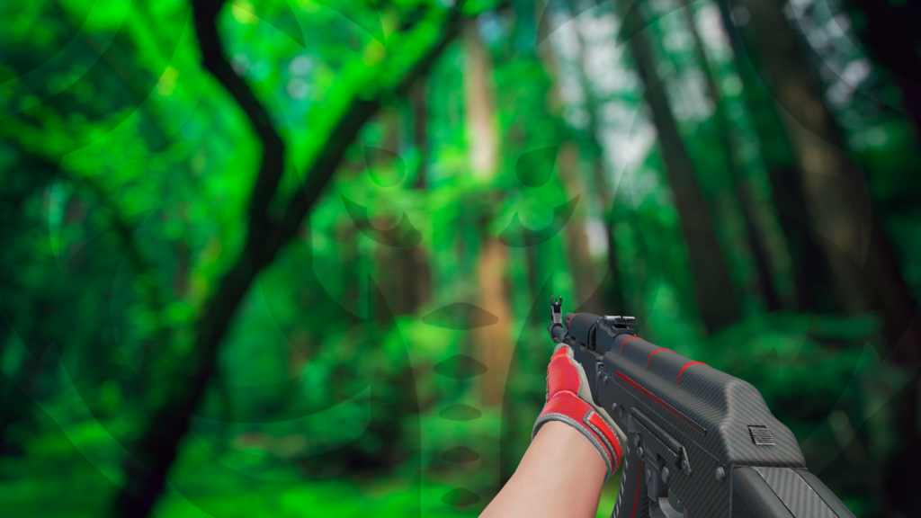 AK-47 Linhas Vermelhas Luvas de Especialista Teia Rubra