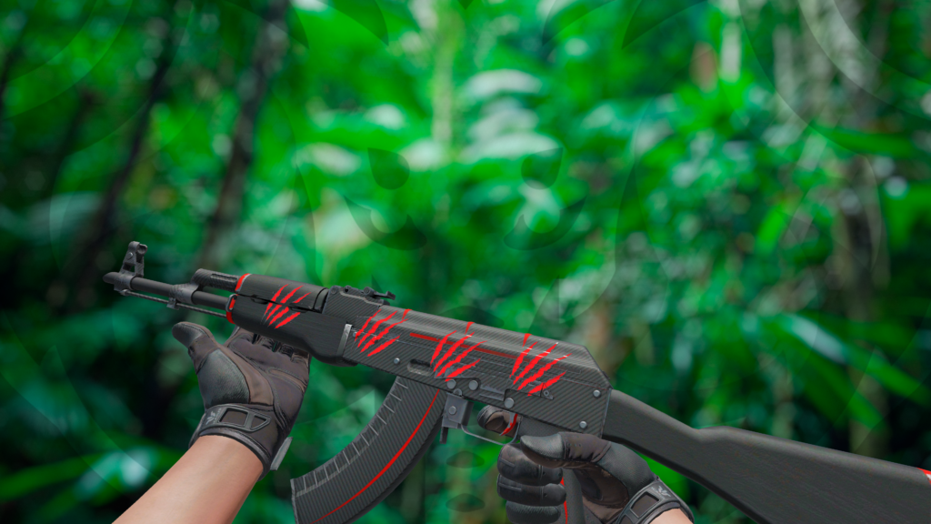 AK-47 Linhas Vermelhas Adesivo Marcas de Guerra