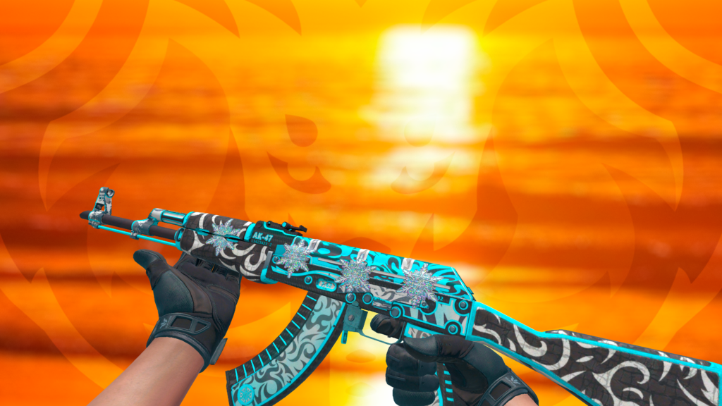 AK-47 Névoa Frontal + Adesivo Nevasca Glitter