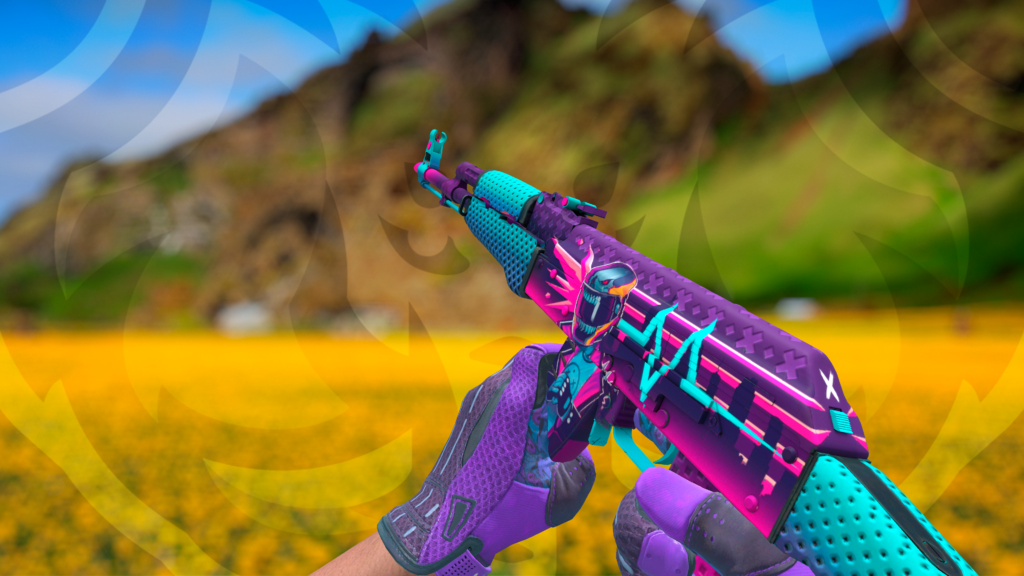 AK-47 Piloto Neon + Luvas Esportivas Caixa de Pandora