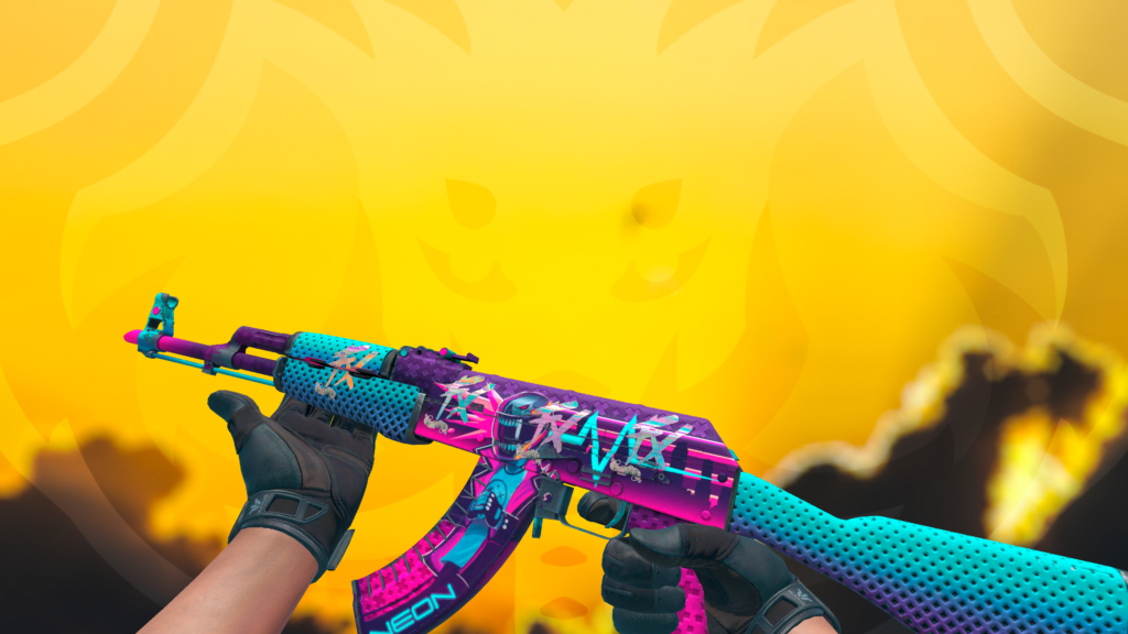 AK-47 Piloto Neon + Adesivo Fluxo Holográfico