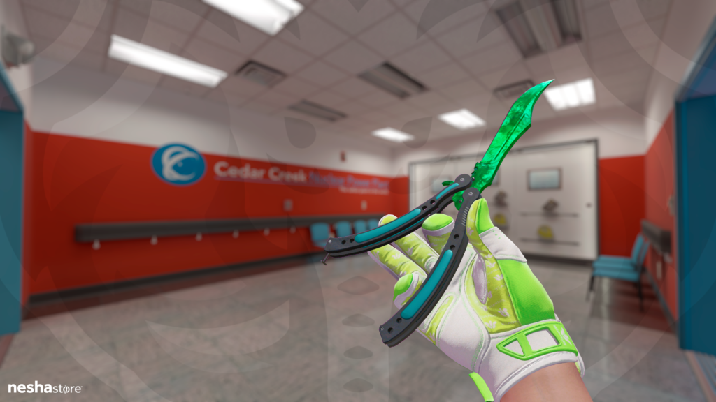 Canivete Borboleta | Doppler Gama - Emerald