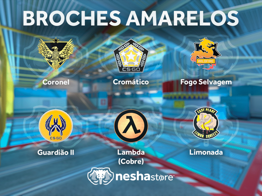 Pins Amarelos