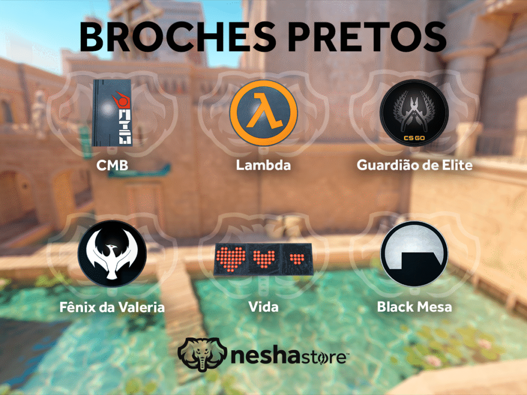 Broches Pretos