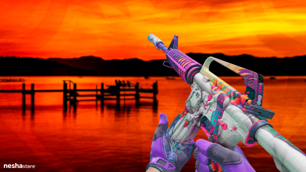 M4A1-S Vaporwave + Luvas Esportivas Caixa de Pandora