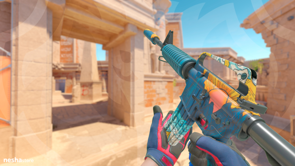 M4A1-S Solitude com Luvas de Especialista Mármore Desbotado