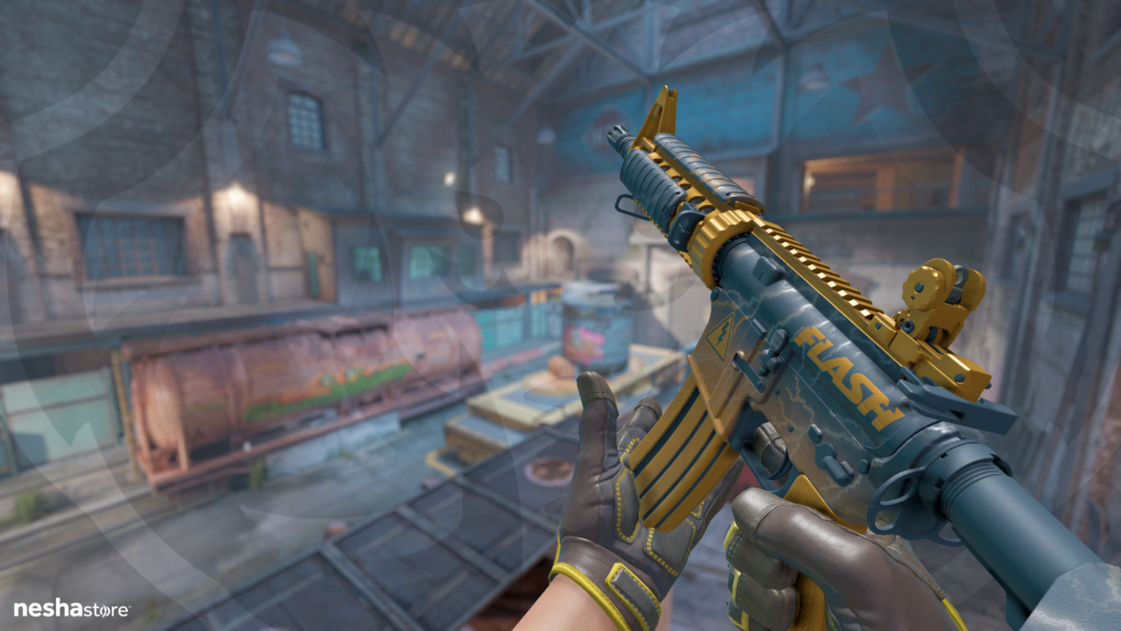 M4A4 Sheet Lightning com Specialist Gloves Chocolate Chesterfield