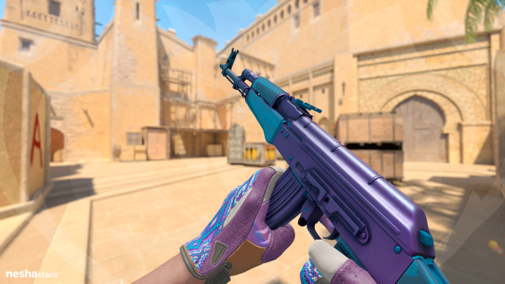AK-47 Midnight Laminate com Sports Gloves Violet Beadwork