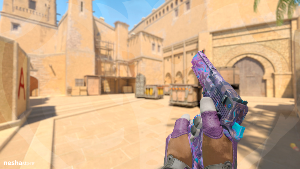 Desert Eagle Firebreathing com Sports Gloves Violet Beadwork