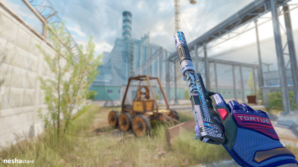 USP-S Spiral Glitch com Specialist Gloves Fade