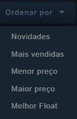 Barra de Categorias - Ordenar por