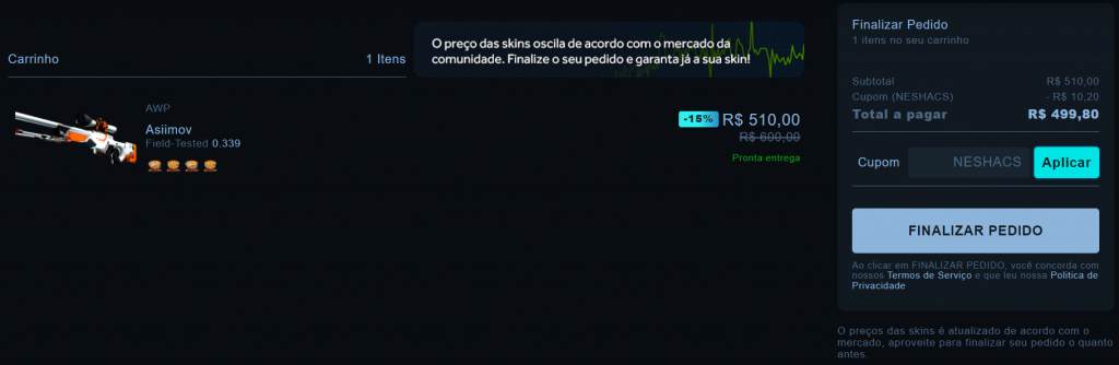 Carrinho - Pedido