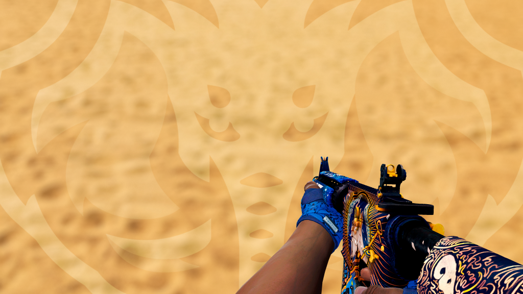 M4A4 Imperador com Faixas Cobalto