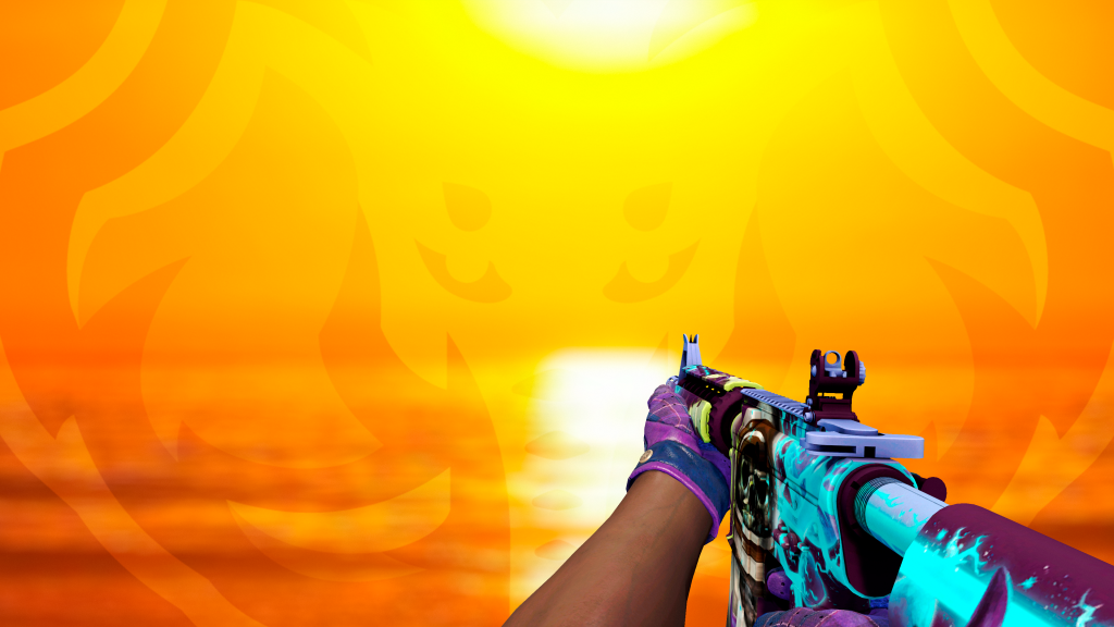 M4A4 Desolação Espacial com Luvas de Motorista Xadrez Imperial