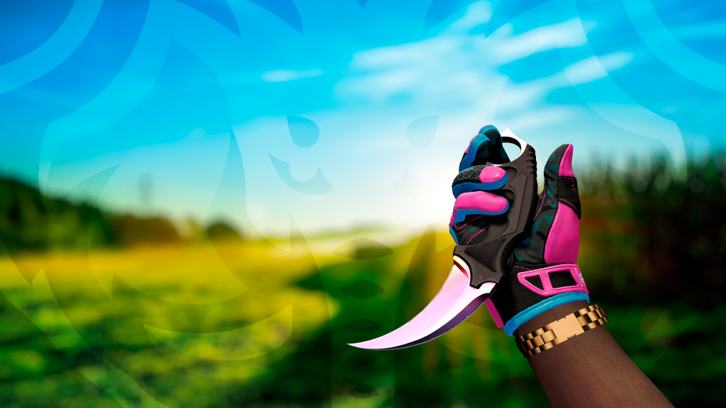 Karambit Fade com Luva Vício