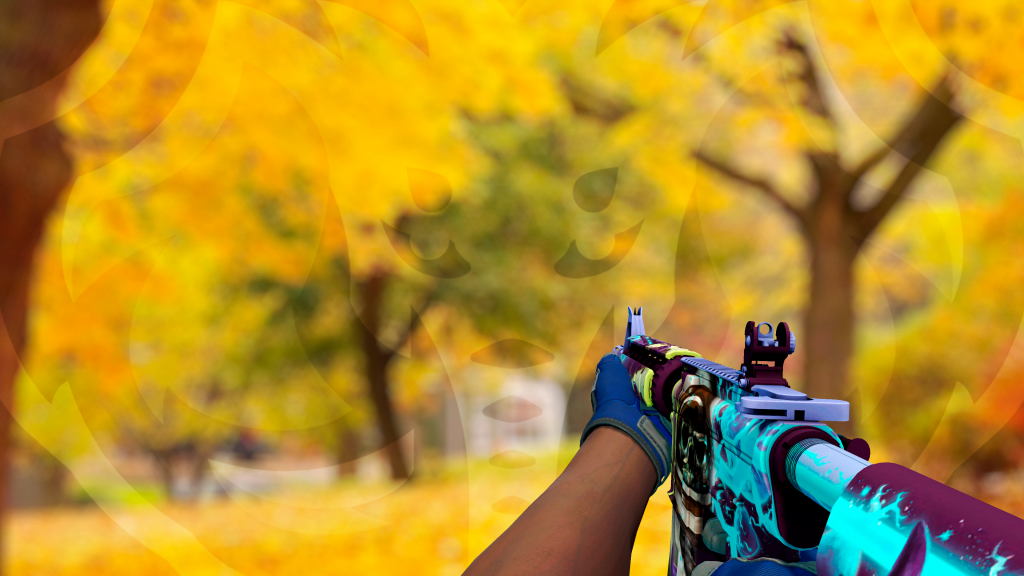 M4A4 Desolação Espacial com Luva de Especialista Mogul