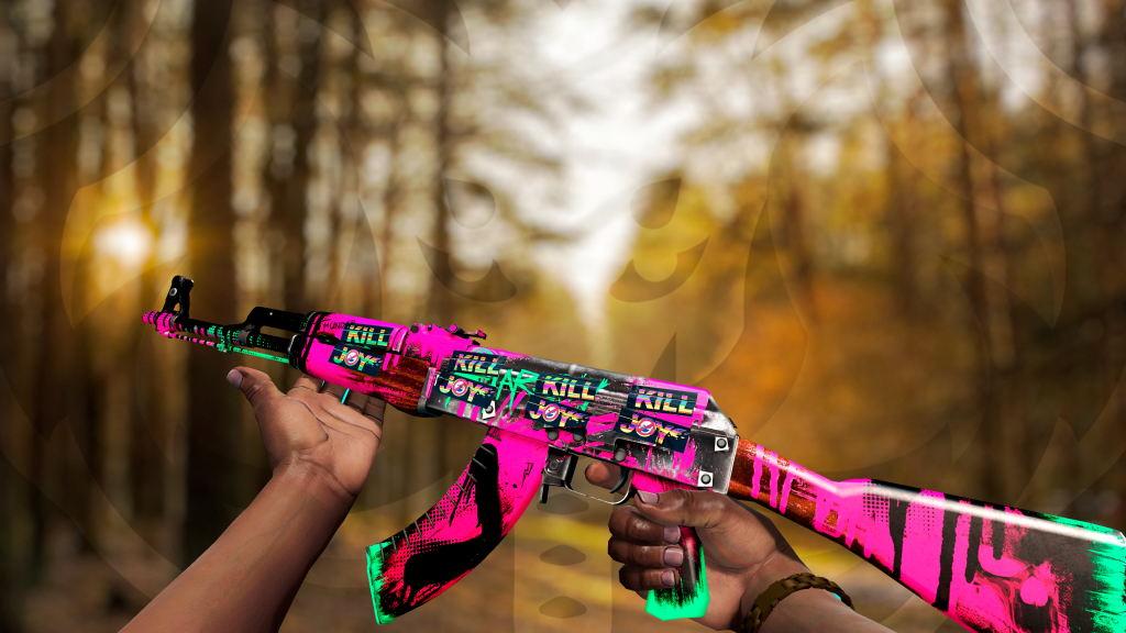 AK47 Revolução Neon com Adesivo Kill Joy