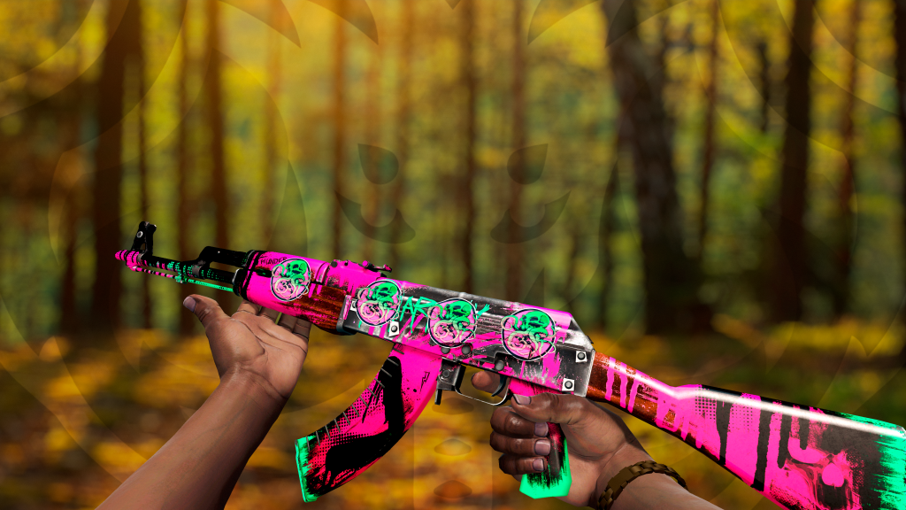 AK47 Revolução Neon com Adesivo Tentaveira Melancia
