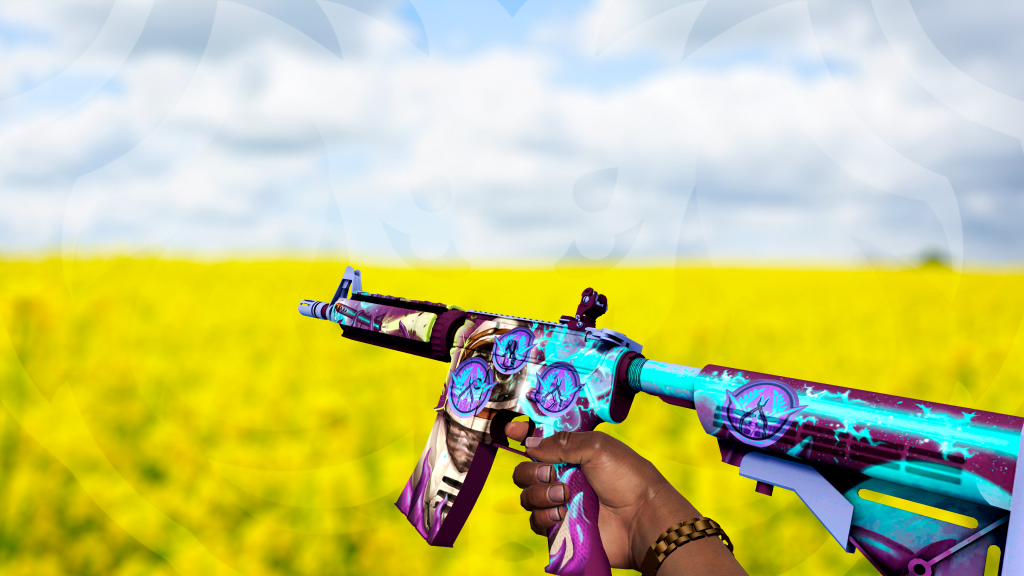 M4A4 Desolação Espacial com Adesivo Contra-Tecnologia