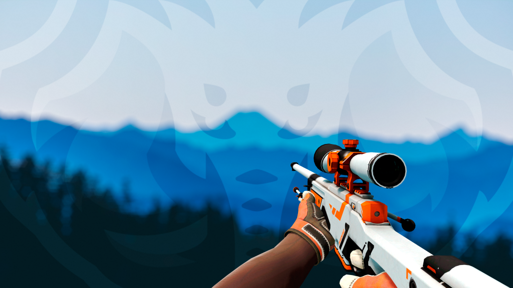 AWP Asiimov com Luva Ataque Felino