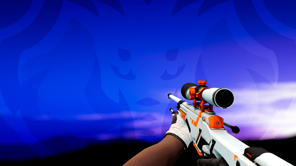 AWP Asiimov com Luva Black Tie