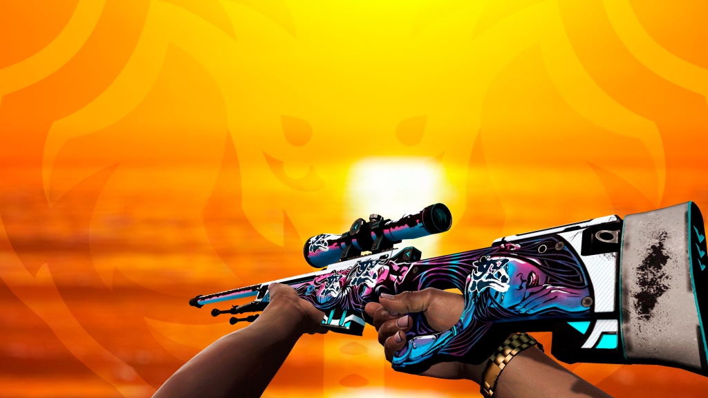 AWP Neo Noir com adesivo Fúria