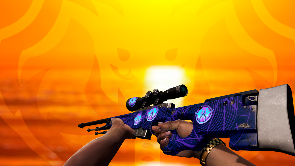 AWP Sol em Leão com adesivo Contra-tecnologia