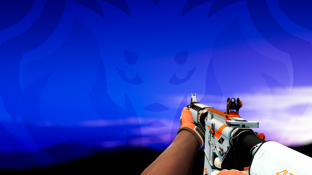 M4A4 Asiimov com Luva Ataque Felino