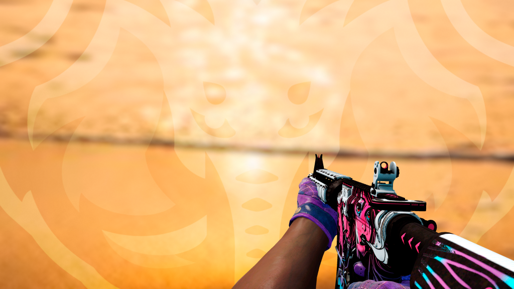 M4A4 Neo Noir com Luva Xadrez Imperial