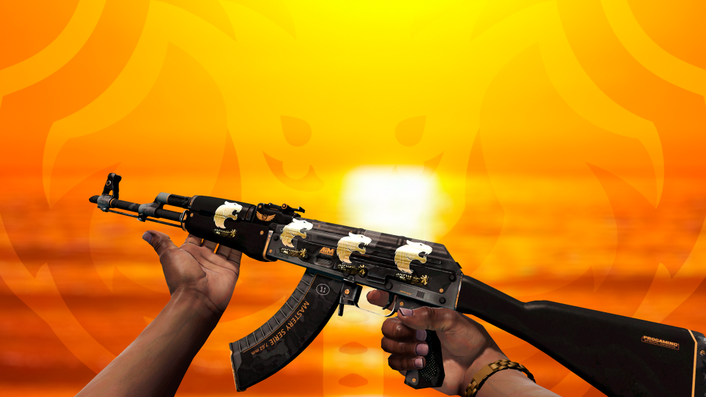 AK-47 Porte de Elite com adesivo Furia gold