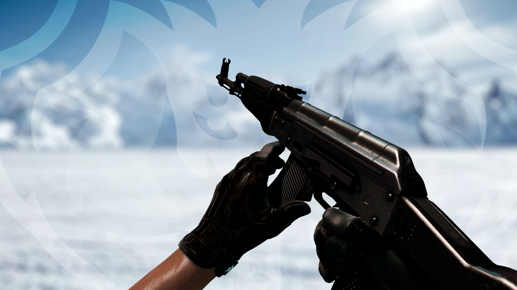 AK-47 Tons de Preto com Luva Nocts