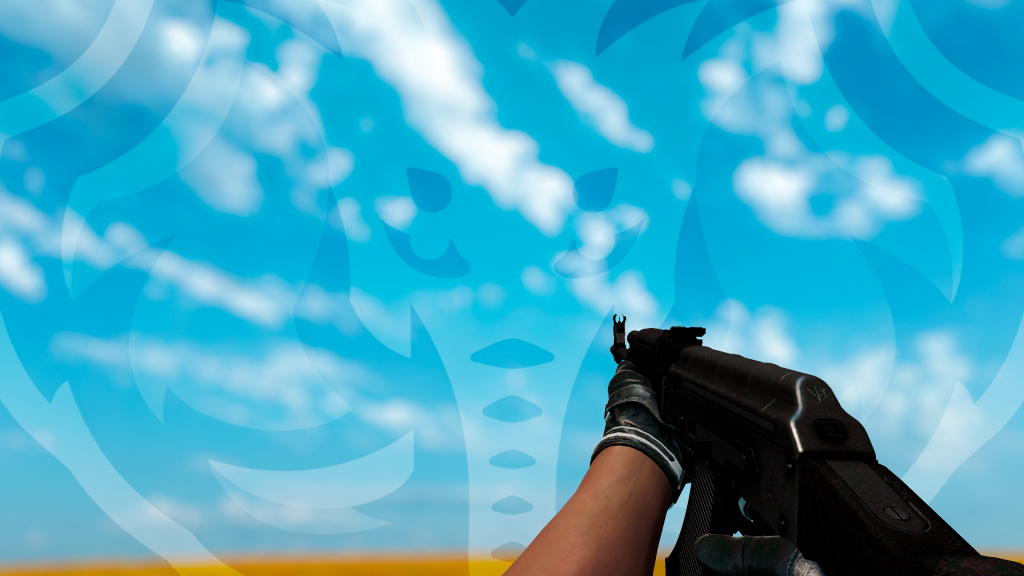 AK-47 Tons de Preto com Luva Fumace