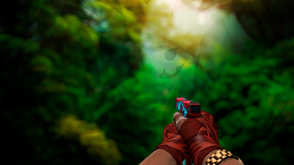 Glock-18 Elemental de Água com Faixas Abate