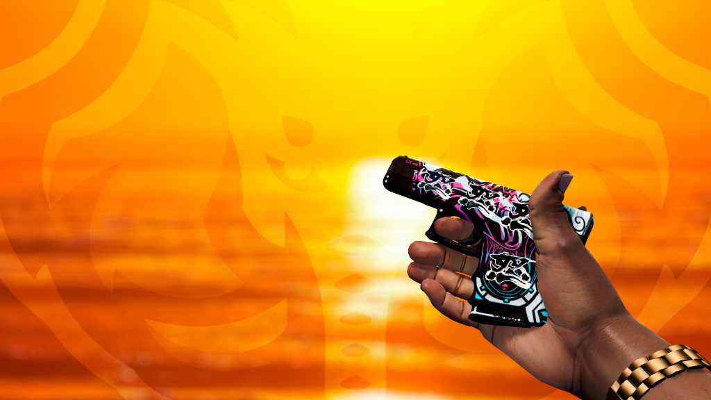 Glock-18 Neo Noir com adesivo Fúria