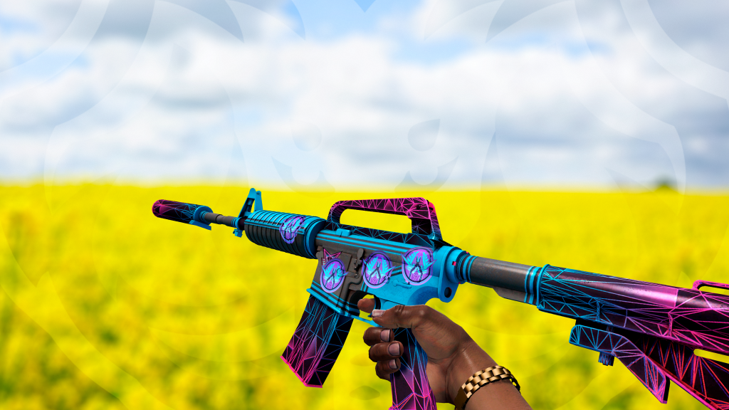 M4A1-S Dizimadora com adesivo Contra-tecnologia