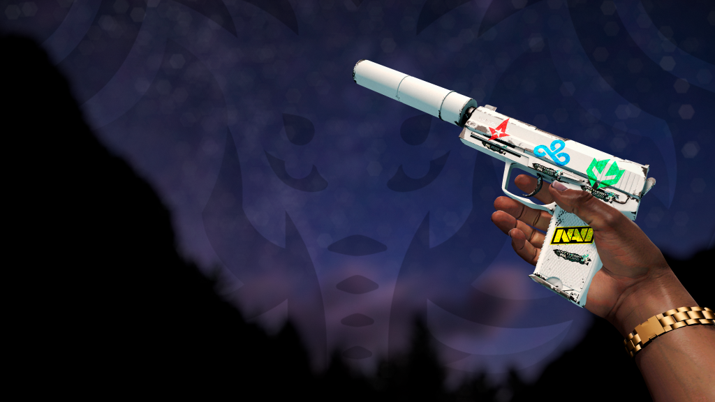 USP Deu Um Branco com adesivos Glitter