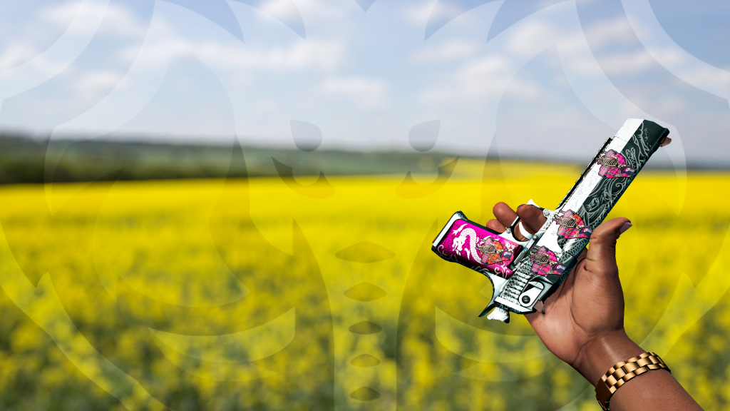 Desert Eagle Dragão Kumicho com adesivo Ás de Espadas