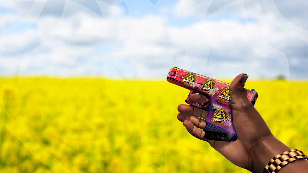 Glock-18 Vogue com adesivo Godsent