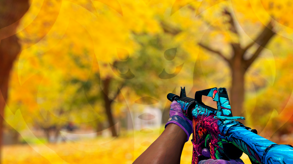 M4A1-S Hiper Fera com Luva Xadrez Imperial