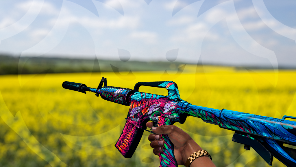 M4A1-S Hiper Fera com adesivo 9z